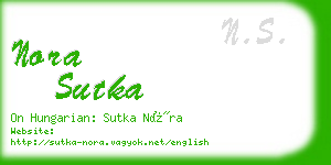 nora sutka business card